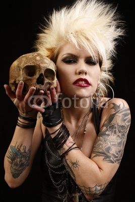 Holding Skull Reference, Holding Skull, Dark Skirts, Skull Reference, Metal Chicks, Punk Poster, Human Reference, Punk Rocker, Punk Girl