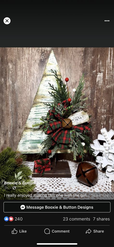 Booxie & Button Design Crafts, Pallet Tree, Pallet Christmas Tree, Wooden Christmas Crafts, Country Christmas Decorations, Christmas Stencils, Christmas Crafting, Wood Christmas Tree, Xmas Trees