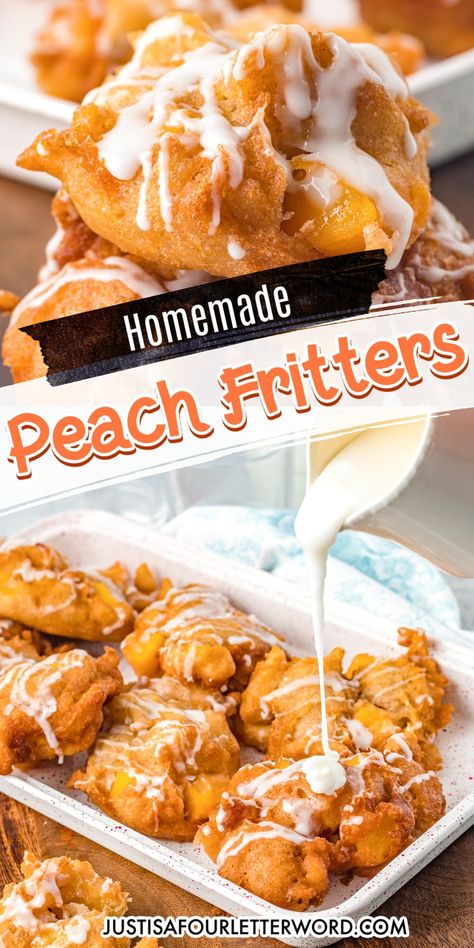 Canned Peaches Dessert, Canned Peaches Recipes Desserts, Canned Peaches Recipes, Using Canned Peaches, Can Peaches Recipes, Peach Fritters, Gourmet Comfort Food, Peach Bread, Peach Dessert Recipes