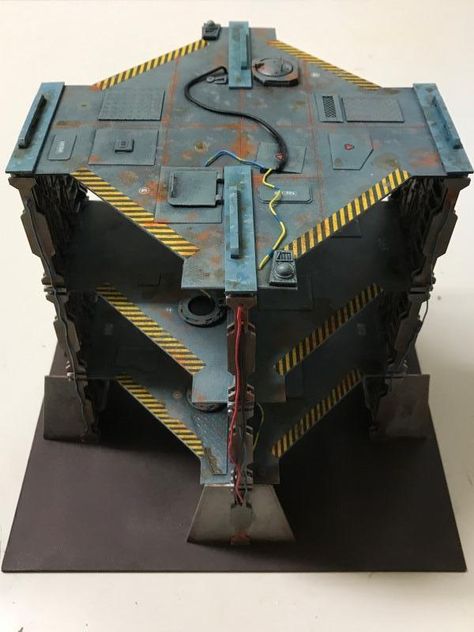 Necromunda - Captain Brown's Showcase of Building and Painting Old School Necromunda - Figures and Terrain Tabletop Scenery, Necromunda Terrain, Necromunda Underhive, Painting Old, Diy Miniatures, Wooden Ruler, 40k Terrain, Star Wars Concept Art, Miniature Model