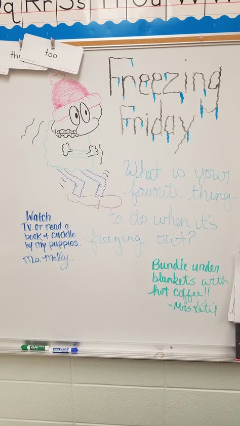 Friday Morning Meeting Ideas, Friday Question Of The Day, Daily Morning Meeting Themes, Friday Morning Message Classroom, Friday White Board Prompt, Whiteboard Questions Tuesday, Friday Whiteboard Question, Friday Whiteboard Prompt, Monday Whiteboard Question