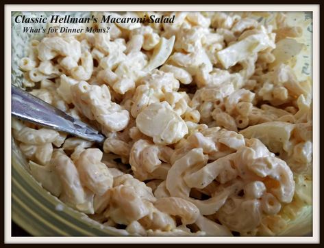 Classic Hellman's Macaroni Salad Hellmans Macaroni Salad, Recipe For Macaroni Salad, Hellmans Recipes, Classic Macaroni Salad Recipe, Picnic Side Dishes, Classic Macaroni Salad, Cook Quinoa, Work Recipes, Side Salads