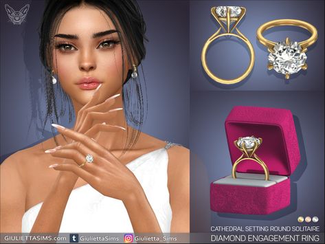 Sims 4 Cc Tiffany And Co, Sims4 Accessories, Sims4 Ideas, Sims 4 Wedding Dress, Sims Fashion, Sims Outfits, Mods Sims 4, Sims 4 Piercings, Wedding Ring Finger