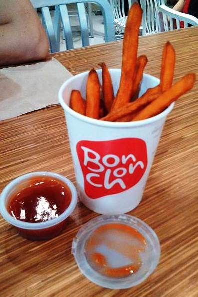 bon chon sweet potato with ketchup dip Ketchup Dip, Bon Chon, Korean Fried Chicken, Food For The Soul, Not Enough, Ketchup, Soul Food, My Cat, Breakfast Lunch