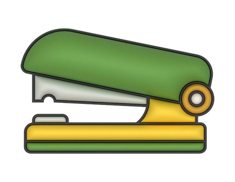 3d green and yellow stapler icon on a transparent background 3d Icons, Green And Yellow, Free Png, Transparent Background, Royalty, Royalty Free, For Free, Illustrations, Yellow