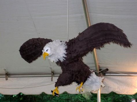 eagle pinata | bald eagle pinata Bald Eagle Birthday Party, Animal Party Decorations, Bird Birthday Parties, 4th Of July Parade, Diy Pinata, Bird Birthday, Eagle Scout, Parade Float, Diy Birds