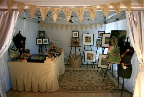 I like this layout Vendor Events Displays, Market Setup, Vintage Market Booth, Art Fair Display, Market Stall Display, Art Stall, Painting Display, Art Booth, Art Fair Booth