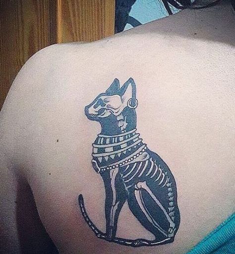 150+ Ancient Egyptian Tattoos Ideas For Females With Meanings (2020) Egyptian Cat Tattoo, Bastet Tattoo, Egyptian Cat Tattoos, Alchemy Tattoo, Ray Tattoo, Tier Tattoo, Anubis Tattoo, Egyptian Cats, Egypt Tattoo