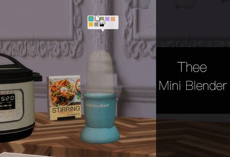 Thee Mini Blender - Functional Blender 🎄🎅🏿🤶🏾🎁 | Patreon Functional Blender Sims 4, Sims 4 Cc Functional Blender, Tummy Tea, Cc Folder, The Sims 4 Skin, Play Sims 4, Juicing With A Blender, Mini Blender, The Sims 4 Packs