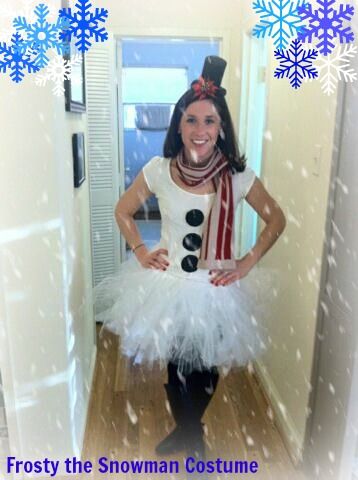 Frosty the Snowman Costume. Learn how to make your very own (even the tutu). Frosty The Snowman Costume, Christmas Costume Ideas, Olaf Halloween Costume, Olaf Costume, Snowman Costume, Xmas Costumes, Homemade Costume, Diy Kostüm, Frosty The Snowman