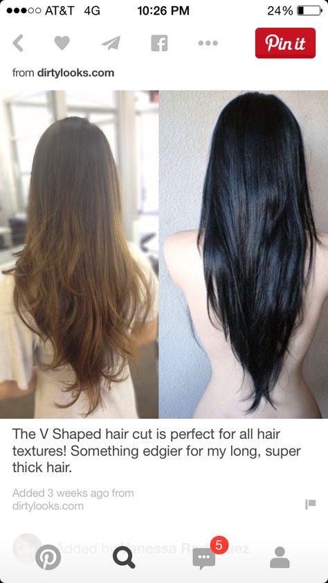 Thinned Ends Haircut, U Cut Hair, U Cut Hairstyle, V Cut Hair, V Shape Hair, Women Haircuts Long, Front Hair Styles, Long Straight Hair, Haircuts For Long Hair