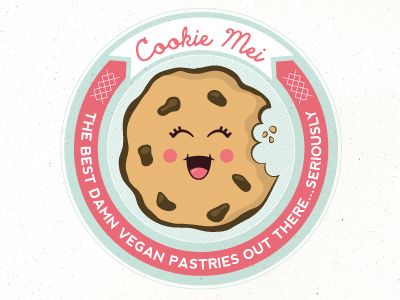 Cookie_mei_2 Cookies Brand Name Ideas, Cookies Logo Design Stickers, Cookies Logo Ideas, Kombi Food Truck, Bakery Branding Design, Cookie Logo, Cookies Logo, Pastry Logo, Logo Packaging Design