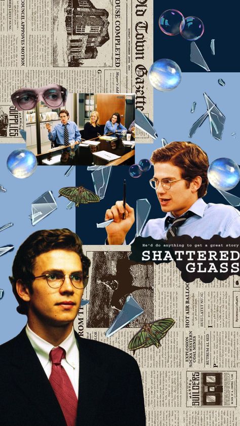 Shattered Glass Movie, Glass Movie, Hayden Christensen, Shattered Glass, Movie Wallpapers, Glass Film, Great Stories, Aesthetic Backgrounds, Do Anything