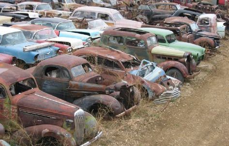 Junkyard Cars, Car Barn, Rusty Cars, Salvage Cars, Abandoned Cars, Hot Rods Cars, Ford Truck, Classic Cars Trucks, Lifted Trucks