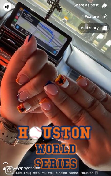 Houston, Texas uñas 💅! Houston, Philly has a problem! 🚀 #nails #houston #worldseries2022 #worldseries #worldserieschamps Houston Astros Nails, Astros Nails, Astros Tumbler, Paul Wall, Astros World Series, Houston Astros, Houston Texas, World Series, Houston