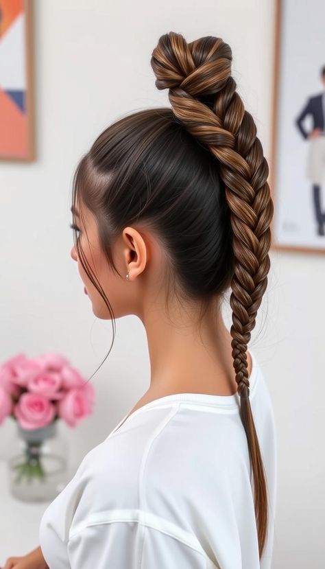 Side braids with a high ponytail are such a chic combo! The side braids add texture and style, while the high ponytail keeps everything sleek and put-together. It’s a great option for a day at the office or a casual outing with friends. 🌸 #SideBraidsHighPonytail #ChicCombo High Ponytail Hairstyle, Outing With Friends, A High Ponytail, Side Braids, High Ponytail Hairstyles, Ponytail Hairstyle, Side Ponytail, High Ponytail, Day At The Office