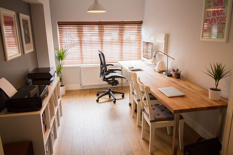 After… home office garage conversion | The desk is a single … | Flickr Dining Room Into Office Converting, Dining Room Into Office, Office Conversion, Garage Home Office, Single Garage, Home Office Garage, Converted Garage, Garage Room, Garage Renovation