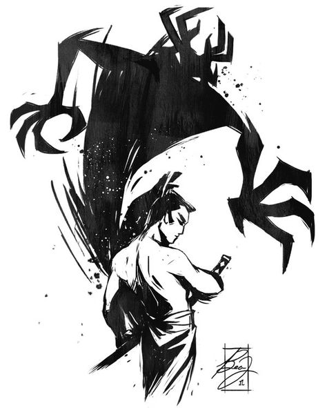 Day 11- Samurai Jack by Liol on DeviantArt 30 Day Sketch Challenge, Samurai Jack Tattoo, Samurai Jack Wallpapers, Samurai Jack Aku, Jack Tattoo, Samurai Artwork, Samurai Tattoo, Samurai Jack, Samurai Art