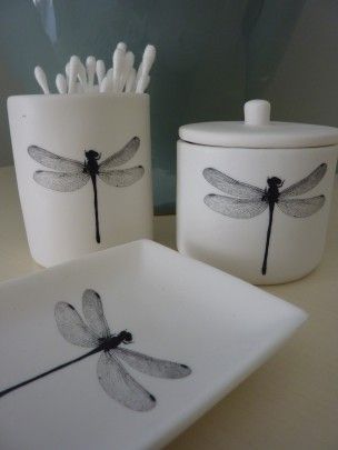 thetravellingsouk.com - An elegant bathroom set, comprising of a toothbrush holder, soap dish and lidded pot, all with the elegant dragonfly motif. The set is made from an off white ceramic and will bring a crisp, elegant finish to any bathroom or cloakroom.If you are a fan of dragonflies be sure to look at our dragonfly tea light holder.Toothbrush Holder: H:8cm x D7cmSoap Dish: L11cm x W85cm Lidded Pot: H:6.5cm x 7.4cm Dragonfly Bathroom Decor, Dragonfly Bathroom, Dragonfly Inn, Dragonfly Decor, Dragonfly Dreams, Dragonfly Art, Dragon Fly, Elegant Bathroom, Bathroom Set