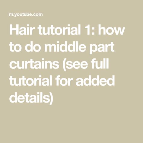 Hair tutorial 1: how to do middle part curtains (see full tutorial for added details) Popular Mens Hairstyles, Middle Part Hairstyles, Hairstyle For Men, Middle Part, Middle Parts, Popular Hairstyles, Hair Tutorial, Mens Hairstyles, The Middle