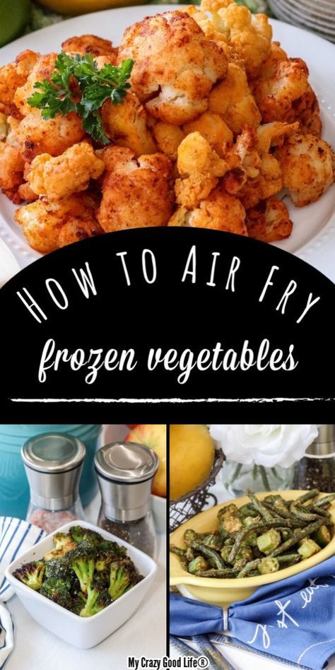 There is so much you can do with an air fryer! One of the easiest things is cooking frozen vegetables for a healthy snack or dinner side dish. These recipes are all easy and can use fresh or frozen vegetables!  Clean Eating | Healthy Food | Easy Food | Healthy Snacking Air Fry Frozen Vegetables, Okra Air Fryer, Air Fryer Vegetable Recipes, Air Fryer Okra, Recipes For Air Fryer, Air Fryer Vegetable, Using Air Fryer, Frozen Vegetable Recipes, Air Fryer Broccoli