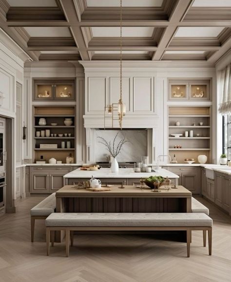 Dream Kitchens Design, Kitchen Hoods, Classic Kitchens, Kitchen Inspiration Design, Kitchen Cabinetry, Kitchen Style, Dream Home Design, Home Decor Kitchen, Interior Design Kitchen