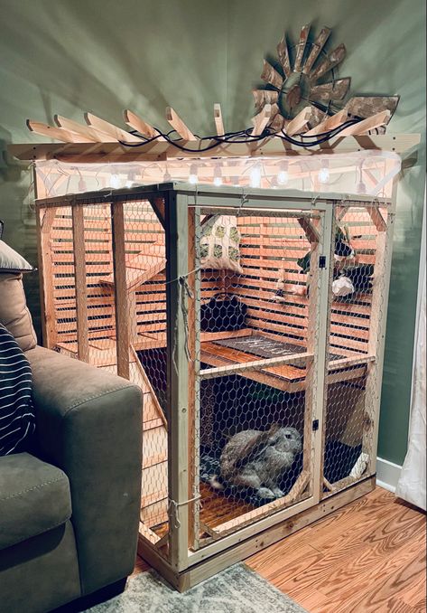 Bunny Gate Indoor, 2 Story Rabbit Cage, Bunny Cage Accessories, Rabbit Hutches Indoor, Holland Lop Bunny Cages Indoor Rabbit, Bunny Indoor House Ideas, Free Range Bunny Indoor, Bunny Habitat Indoor Diy, Cute Bunny Cages Indoor