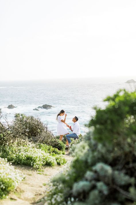 Big Sur Proposal, California Proposal, Proposal Aesthetic, Surprise Proposal Pictures, 4 Lifers, Sunset Proposal, Cute Proposal Ideas, Dream Proposal, Down On One Knee