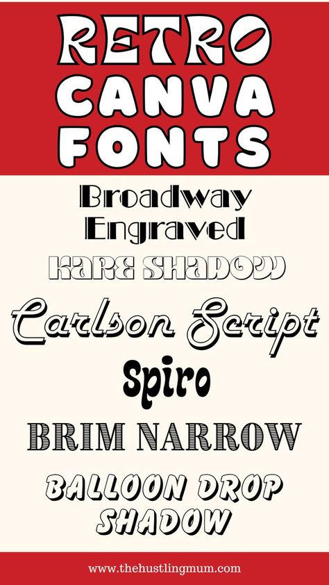 Retro Canva Fonts Retro Canva Fonts, Canva Retro, Art Deco Fonts, Balloon Drop, Font Pairings, Canva Fonts, Retro Typography, Font Combinations, Drop Shadow