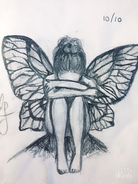 Butterfly Human Drawing, Human Butterfly Art, Human Butterfly Drawing, Pencil Art Drawings Creative Inspiration, Butterfly Girl Drawing, Human Butterfly, Butterfly Human, Butterfly Sketch, Best Friend Drawings