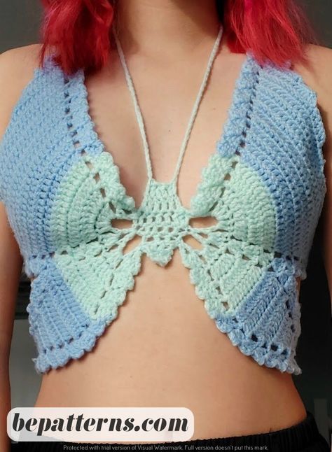 Easy Crochet Butterflies: Free Tutorial for Beginners Crocheted Butterfly, Tops A Crochet, Crochet Butterflies, Top A Crochet, Festival Crochet, Crochet Butterfly Pattern, Butterfly Tutorial, Cute Cottagecore, Crochet Bunny Pattern