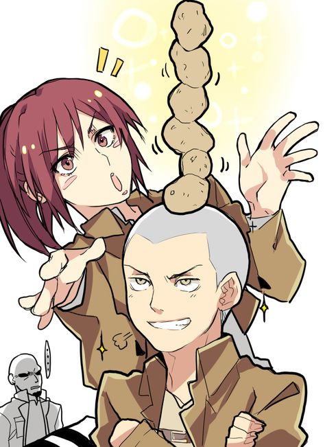 Sasha and Connie - Attack on Titan / Shingeki No Kyojin Attack On Titan, Red, Hair, Anime