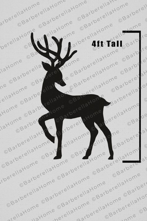 Reindeer Template, Wood Template, Female Reindeer, Silhouette Decor, Christmas Silhouette, Christmas Tree Template, Halloween Silhouettes, Silhouette Christmas, Christmas Decorations Diy Outdoor