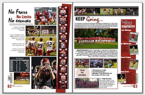 This was a DPS in the 2023 “The Ski” Yearbook, out of Westby, WI. Their theme was “Capture the Memories”. Football Yearbook Pages, Film Yearbook Theme, Behind The Scenes Yearbook Theme, Yearbook Portrait Spreads, Polaroid Yearbook Theme, Yearbook Scrapbook Theme, Retro Yearbook Theme, Yearbook Page Layout, Yearbook Spread Ideas