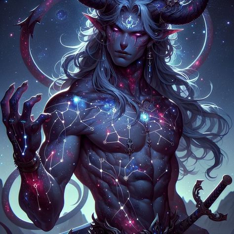 Male Monster Oc, Tiefling Druid, Tiefling Male, Demon Prince, Male Demon, Fantasy Demon, Fantasy Wolf, Prince Art, Demon Art