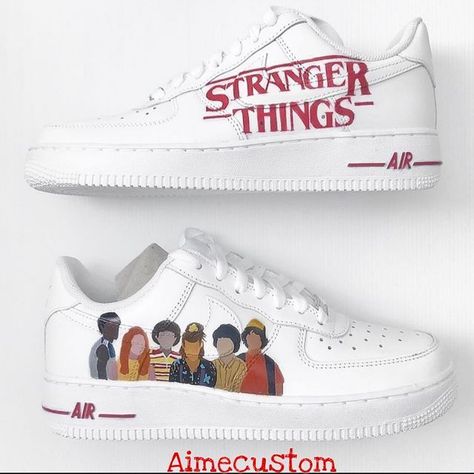 495dabfd0ca768a3c3abd672079f48b6desc35290330ri Stranger Things Merch, Air Force One Shoes, Stranger Things Merchandise, Custom Shoes Diy, Nike Shoes Air Force, Nike Shoes Girls, Jordan Shoes Girls, Custom Nike Shoes, All Nike Shoes