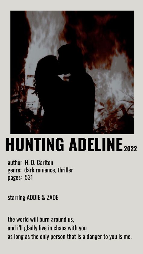 Haunting Adeline Poster, Don’t Let Me Fall Book Aesthetic, Hunting Adeline Zade And Adeline, Zade Adeline Fan Art, Stalker Romance Aesthetic, Hunting Adeline Spicy Chapters, Zade & Adeline, Dark Books Aesthetic, Hunting Adeline Aesthetic