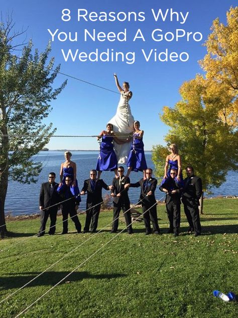 Using a GoPro to film your wedding Human Pyramid, Ski Wedding, Water Skiing, Wedding Film, Wedding Video, Sense Of Humor, Chic Wedding, Wedding Trends, Gopro