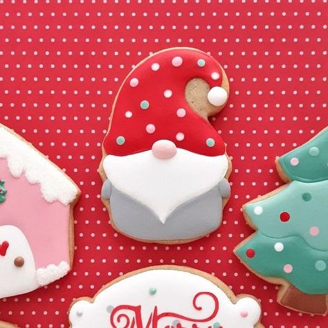 Heidi Thurston on Instagram: "There's Gnome place like home for Christmas! #christmassugarcookies #christmasdecoratedcookies #gnomesugarcookies #pinkchristmascookies #cookiesofinstagram #bohochristmascookies #gnomecookies" Gnome Royal Icing Cookies, Flooded Cookies, Gnome Cookies, Gnome Place Like Home, Royal Cookies, Flooding Cookies, Christmas Cookies Decorated, Christmas Sugar Cookies, Home For Christmas