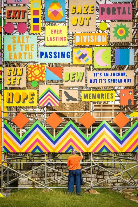 Morag Myerscough Design, Morag Myerscough, Contemporary Art Installation, Hadrian’s Wall, Hadrian's Wall, Hadrians Wall, Graphic Styles, Northern England, Colossal Art