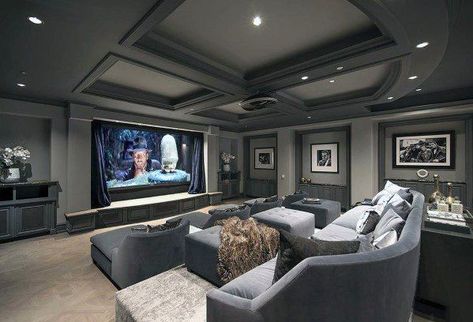 Top 70 Best Home Theater Seating Ideas - Movie Room Designs Basement Luxury, Small Movie Room, Home Theater Basement, Basement Home Theater, Home Theater Installation, Theater Room Design, Home Cinema Room, Best Home Theater, Home Theater Setup