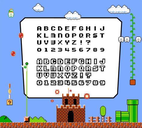 Video Game Font, Modular Type, Numbers Pattern, Free Monogram Fonts, Alphabet Patterns, Game Font, Font Letters, Pixel Font, Game Style