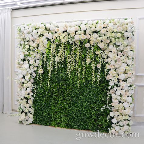 Mur de fleurs décoratives artificielles en soie, mur blanc et vert, décoration de mariage, toile de fond rose, personnalisé, fournitures de gros https://m.french.alibaba.com/p-detail/detail-1600585594766.html?__sceneInfo={"cacheTime":"1800000","type":"appDetailShare"} Green Flowers Wedding, Wedding Decor Backdrop, Flowers Color Palette, Drape Backdrop, Flower Wall Panel, Artificial Decoration, Pipe And Drape Backdrop, Wholesale Plants, Boxwood Hedge