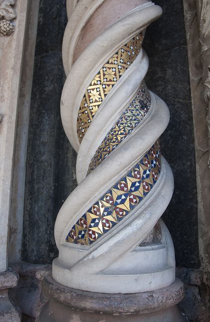 Spiral Column - DSC_0740_ep by Eric.Parker, via Flickr Spiral Column, Outside House, English Project, English Projects, The Cathedral, Umbria, Mosaic, Universe, House Design