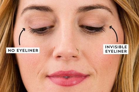 Daily Eyeliner, Invisible Eyeliner, Eyeliner Ideas, Eyeliner Techniques, Eyeliner Tips, Minimal Makeup Look, Eyeliner For Beginners, Minimalist Makeup, Perfect Eyeliner