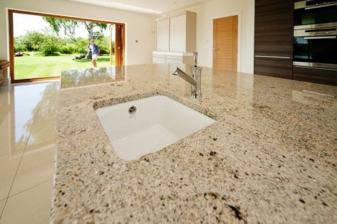 ivory-fantasy-granite-guildford-artington-surrey-114503-a-kitchen-island-min Silestone Kitchen, Kashmir White Granite, Border Oak, Granite Worktops, Guildford Surrey, Granite Vanity, Quartz Worktops, Granite Colors, Solid Wood Doors