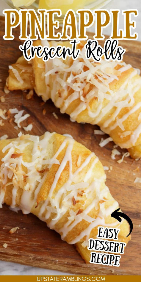 Pineapple Cinnamon Rolls, Crescent Roll Fruit Pizza, Roll Desserts, Nutella Crescent Rolls, Pineapple Breakfast, Jmu Dukes, Crescent Roll Recipes Dessert, Pillsbury Crescent Roll Recipes, Crescent Roll Dessert