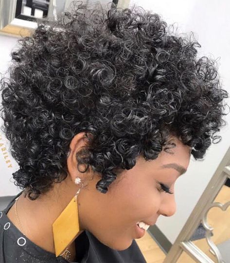 8 Short Natural Haircuts to Switch Up Your Look This Season! | CurlyNikki | Natural Hair Care Curly Natural Curls, Trendy We Fryzurach, Short Natural Haircuts, Curly Hair Photos, American Hairstyles, Short Curly Haircuts, Hair 2018, Penteado Cabelo Curto, African American Hairstyles