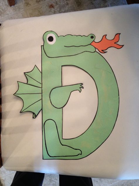 D is for dragon! D is for dragon, who is a skillful flyer. If you come too close, he'll toast you with his fire! Dragon Art For Preschoolers, Letter D Dragon Craft, D Is For Dragon Craft, D Is For Dragon, February Lessons, Dragon Crafts, Alphabet Crafts, Letter Of The Week, Preschool Letters