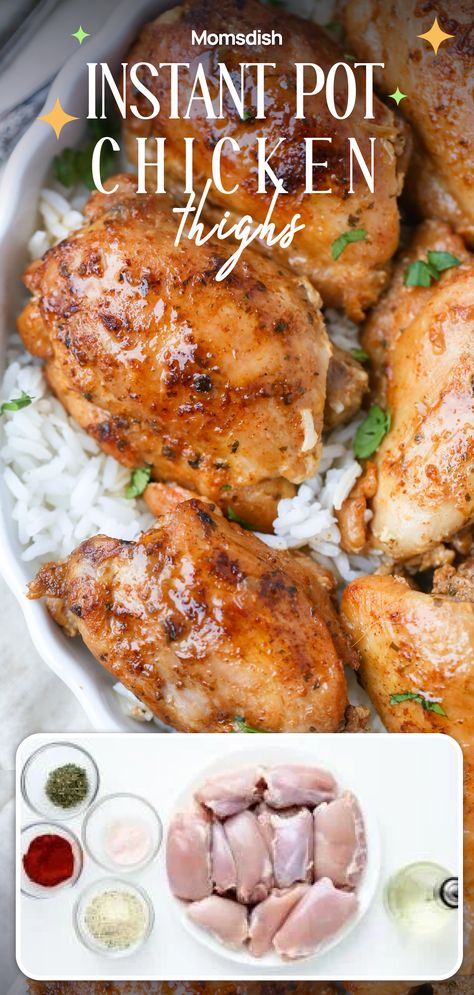 Insta Pot Chicken Thigh Recipes, Instant Pot Chicken Thighs, Groceries Budget, Ip Chicken, Recipes Instapot, Chicken Thigh Recipes Oven, Chicken Thigh Recipes Crockpot, Pressure Cooker Chicken, Boneless Chicken Thigh Recipes